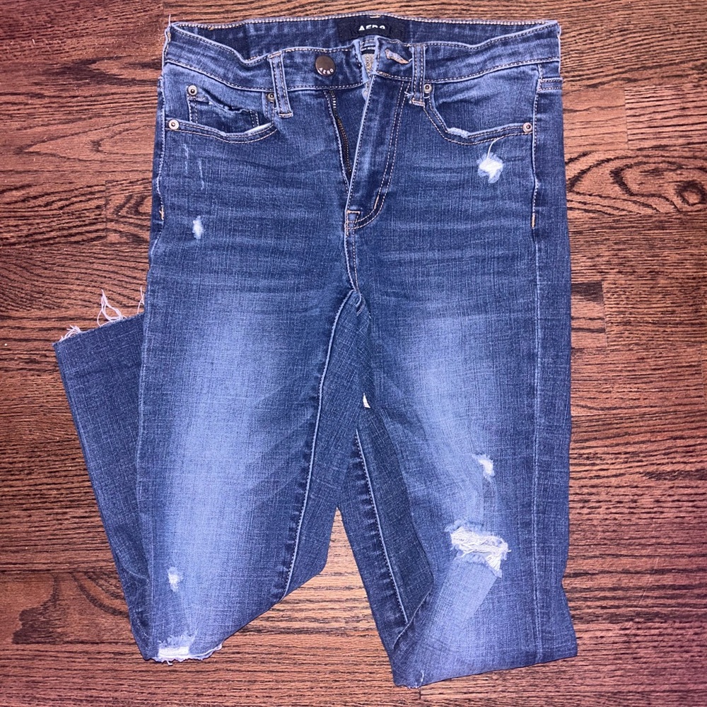 Aero straight leg dark wash jeans